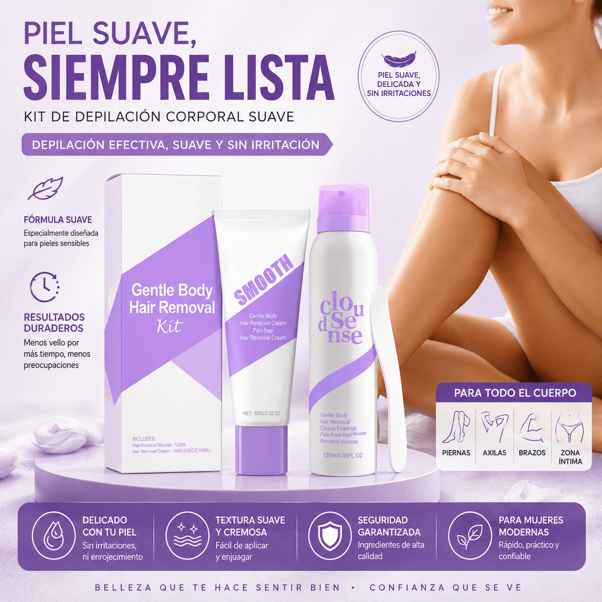 Kit Depilatorio Corporal™ - ZENOVA